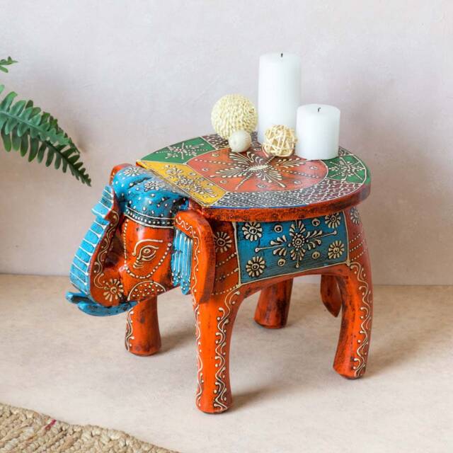 "Red Elephant Stool " - image 1