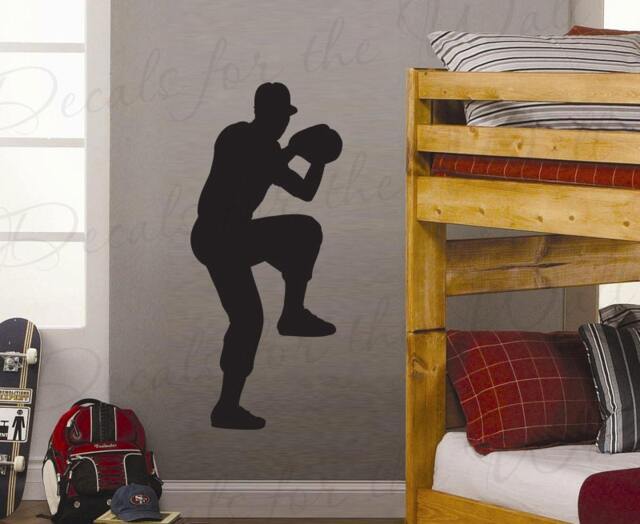 Baseball Pitcher Wall Decal Vinyl Graphic Sports Kids Room Boy Playroom Sticker Art Decor Large Decoration Sign Mural G37 - image 1