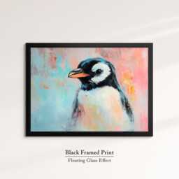 Penguin Abstract Oil Painting Framed Print & Canvas Large Sizes Wall Art Poster Animal Home Decor Interior Gift Idea - thumbnail 2