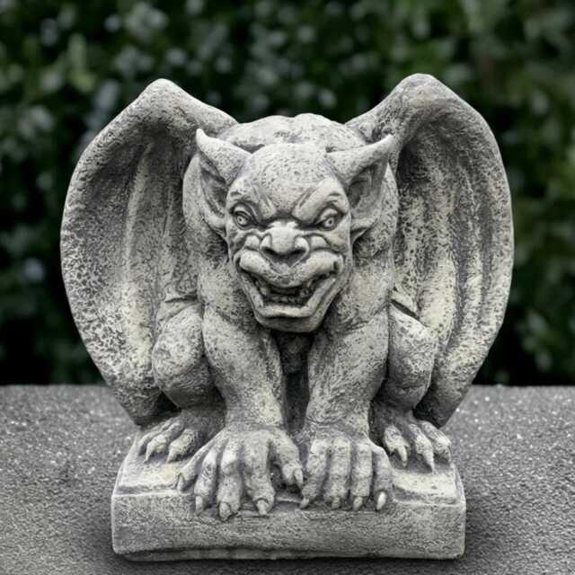 Stone Gargoyle Statue Concrete Monster Sculpture Cement Guardian Decor Handmade Demon Ornament Front Door Figurine - image 1