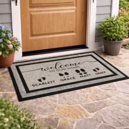 Family Name Entry Rug, Personalised Heavy Duty Welcome Mat - thumbnail 3