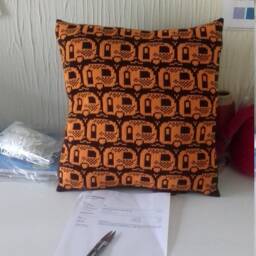 Handmade Knitted Motorhome Cushion Cover Complete With Infill - thumbnail 2