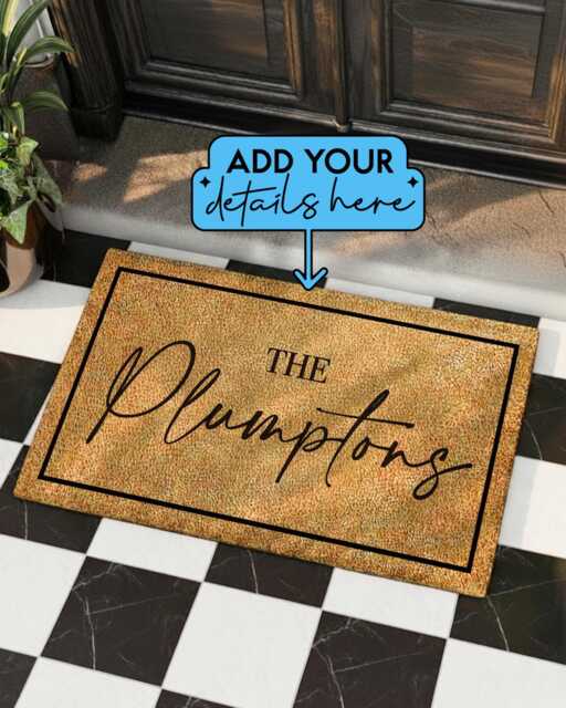 Custom Family Name Doormat - The Family Name Coir Welcome Personalized Swipe For More Designs Rug - image 1