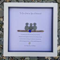 Retirement Gift For My Dad Good Luck Present, Pebble Art Picture Framed Poem, Wall Art, Home Decor Gift. Personalised Dad - thumbnail 2