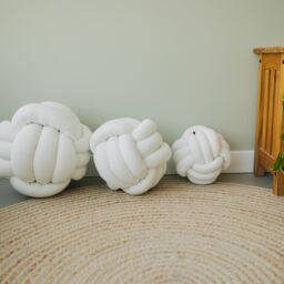 Accent Home Decor Knot Pillow Ball Throw Pillows Decorative For Bed White Knot Bedroom - thumbnail 3
