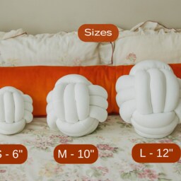 Accent Home Decor Knot Pillow Ball Throw Pillows Decorative For Bed White Knot Bedroom - thumbnail 2