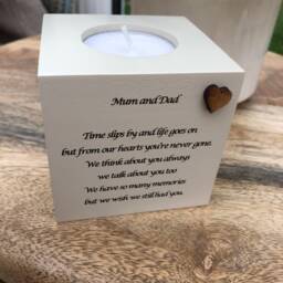 Personalised Candle in Memory Of Mum & Dad Daddy Father Or Any Loved One Mam Dad Grandad Husband Wife Etc Bereavement Sympathy Name - thumbnail 2