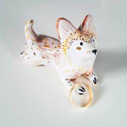 Corgi Gifts, Butt, Ceramic Dog Figurine, Ring Holder, Animal, Miniature Lover Gift, Figurine - thumbnail 2