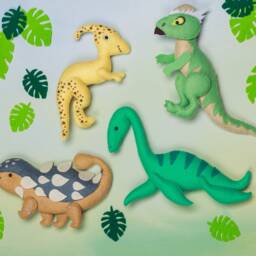 Felt Dinosaur Toy Birthday Party Favors Cake Topper T-Rex Personalized Baby Christmas Ornaments Kids Toys Stuff Dino Nursery Decor - thumbnail 3