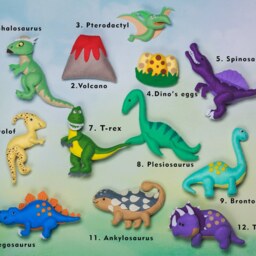 Felt Dinosaur Toy Birthday Party Favors Cake Topper T-Rex Personalized Baby Christmas Ornaments Kids Toys Stuff Dino Nursery Decor - thumbnail 2
