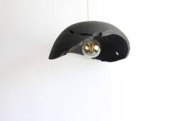 Wood Pendant Ligh, Black Driftwood Lamp Handmade, Rustic Chandelier Lighting For Kitchen - thumbnail 1