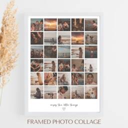 Personalised Framed Photo Collage - Print Family Portrait Custom Gift Ideas For Him Or Her - thumbnail 2