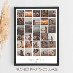 Personalised Framed Photo Collage - Print Family Portrait Custom Gift Ideas For Him Or Her - thumbnail 3