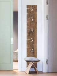 Wooden Growth Chart Ruler Wall Decal Peel & Stick Vinyl