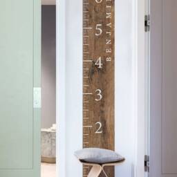 Wooden Growth Chart Ruler Wall Decal Peel & Stick Vinyl - thumbnail 2