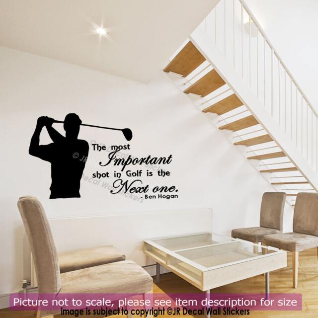 Ben Hogan Golf Quote Wall Decal - Sports Vinyl Art Stickers - image 1
