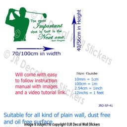 Ben Hogan Golf Quote Wall Decal - Sports Vinyl Art Stickers - thumbnail 3