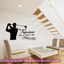 Ben Hogan Golf Quote Wall Decal - Sports Vinyl Art Stickers - thumbnail 1