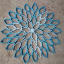 Large Paper Dahlia Wall Art Blue Ombr?? Geometric Flower - thumbnail 3