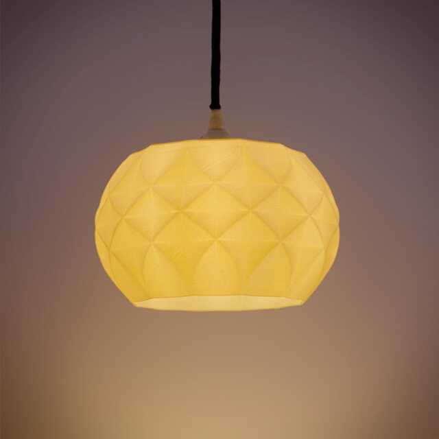 Geometric Pendant Light Shade Diamond Ceiling Lampshade Modern Lamp 3D Printed Contemporary Home Decor - image 1