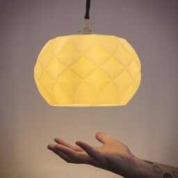 Geometric Pendant Light Shade Diamond Ceiling Lampshade Modern Lamp 3D Printed Contemporary Home Decor - thumbnail 4