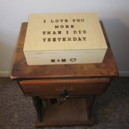 I Love You More Than Did Yesterday, I'll Even Tomorrow. Briefcase Sized Box 12 X 9 3 - thumbnail 3