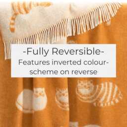 Ginger Cat Wool Throw - Woven Blanket Made From Pure Ideal For Housewarming Gift - thumbnail 4