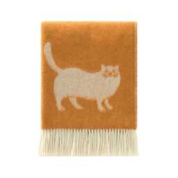 Ginger Cat Wool Throw - Woven Blanket Made From Pure Ideal For Housewarming Gift - thumbnail 1
