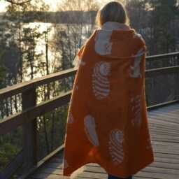 Ginger Cat Wool Throw - Woven Blanket Made From Pure Ideal For Housewarming Gift - thumbnail 3