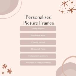 Personalized Laser Engraved Photo Frame Oak, White, Or Black - thumbnail 4
