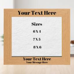 Personalized Laser Engraved Photo Frame Oak, White, Or Black - thumbnail 3