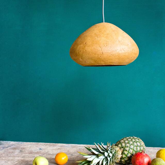 Minimalist Lamp For Kitchen Island, Industrial Ceiling Light Fixture, Dining Room Lighting From Paper Mache - Morphe I Siena - image 1