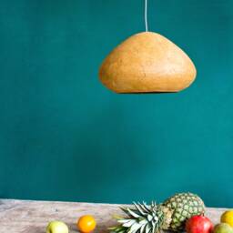 Minimalist Lamp For Kitchen Island, Industrial Ceiling Light Fixture, Dining Room Lighting From Paper Mache - Morphe I Siena - thumbnail 1