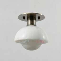 Alabaster Ceiling Light Shade - Modern Flush Mount Lighting Brass & Stone Light Fixture Luxury Ceiling - thumbnail 1
