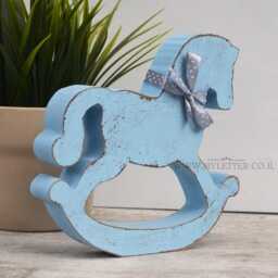 Rocking Horse Decor - Nursery Decor Baby Kids Room Child Wooden Rocking Horse - thumbnail 2