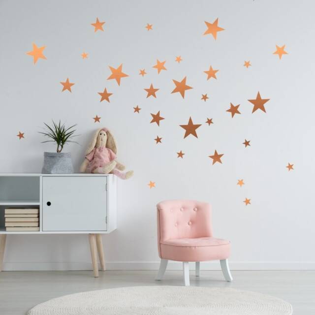 Wall Stickers Copper Stars Matte For A Child's Room - image 1