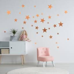 Wall Stickers Copper Stars Matte For A Child's Room - thumbnail 1