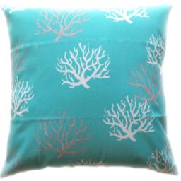 Aqua Geometric Pillow Cover - Modern Nautical Decor Outdor - thumbnail 4