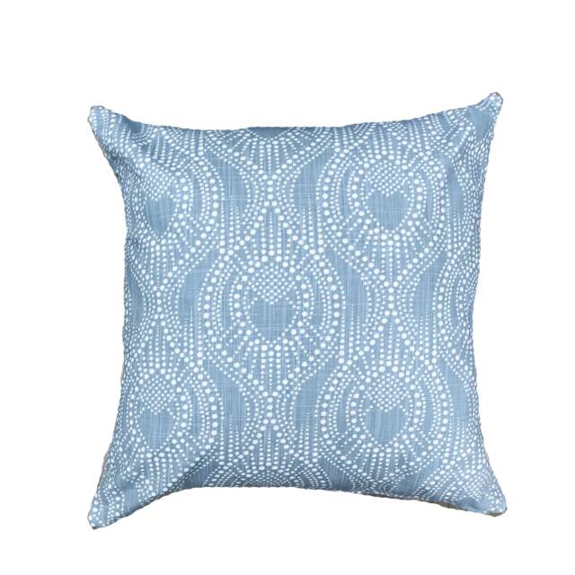 Blue Ikat Farmhouse Pillow Cover, Many Sizes - image 1