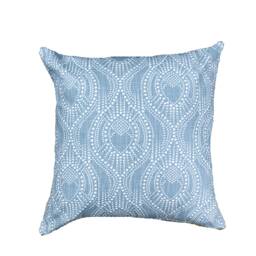 Blue Ikat Farmhouse Pillow Cover, Many Sizes - thumbnail 1