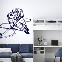Hockey Player Wall Decal Sports Vinyl Decor 4376 - thumbnail 3