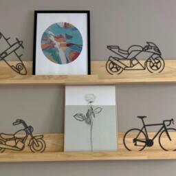 Chopper Motorbike - Wall Art Hanging Decoration Home Decor Black Printinghive - thumbnail 3
