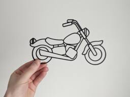 Chopper Motorbike - Wall Art Hanging Decoration Home Decor Black Printinghive - thumbnail 1