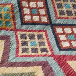 Kilim Rug Multicolour, Handmade Artisan Afghan Turkish Persian Rug, Navajo Moroccan Bohemian Flatweave, Natural Wool Dhurrie 118x91 cm - thumbnail 4