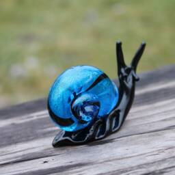 Snail Glass Sculpture Glass Snail Figure Figurine Miniature Figurine Ornament - thumbnail 2
