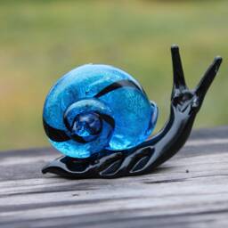 Snail Glass Sculpture Glass Snail Figure Figurine Miniature Figurine Ornament - thumbnail 4