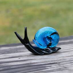 Snail Glass Sculpture Glass Snail Figure Figurine Miniature Figurine Ornament - thumbnail 3