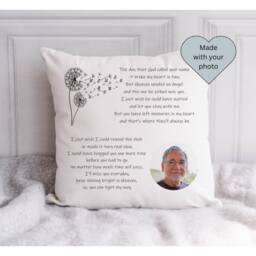 Memorial Photo Cushion Personalized Poem Pillow, Remembrance Gift