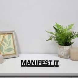 Manifest It Door Topper - Manifestation Quote Sign Law Of Attraction Mindset Decor Motivational Goal Setting Home Office Study - thumbnail 3