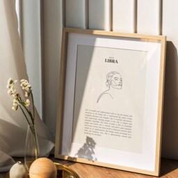 She Is Libra Print, Horoscope Zodiac Astrology Star Sign Wall Art, Poster, Minimalist Gift, Aesthetic - thumbnail 3